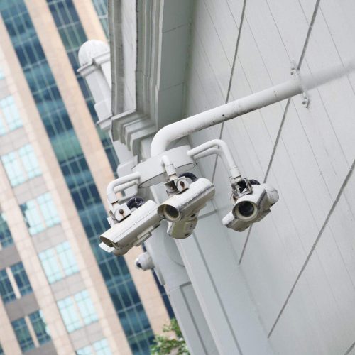 CCTV Cameras hanging on the wall